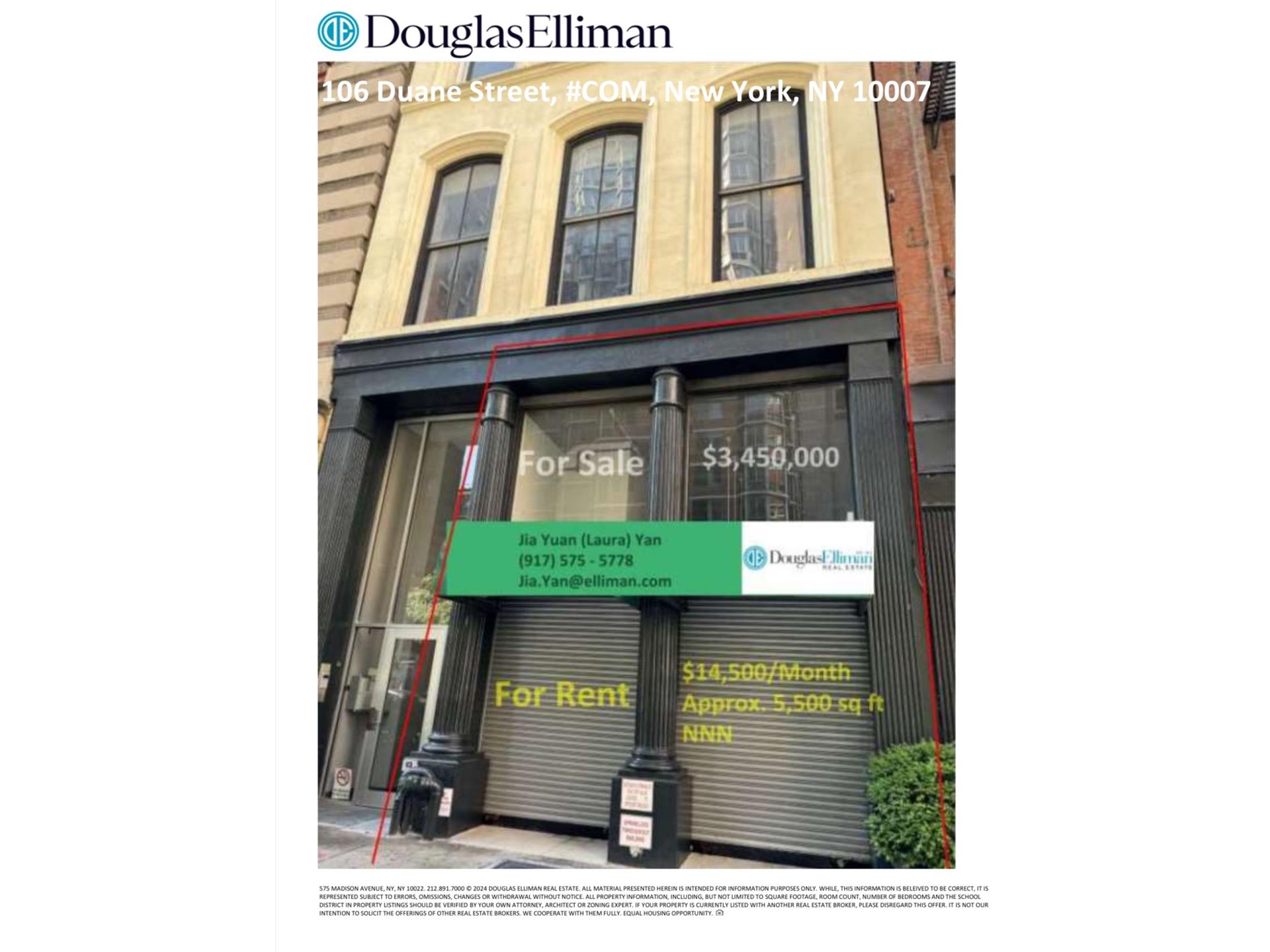 106 Duane Street COM Tribeca New York NY 10007