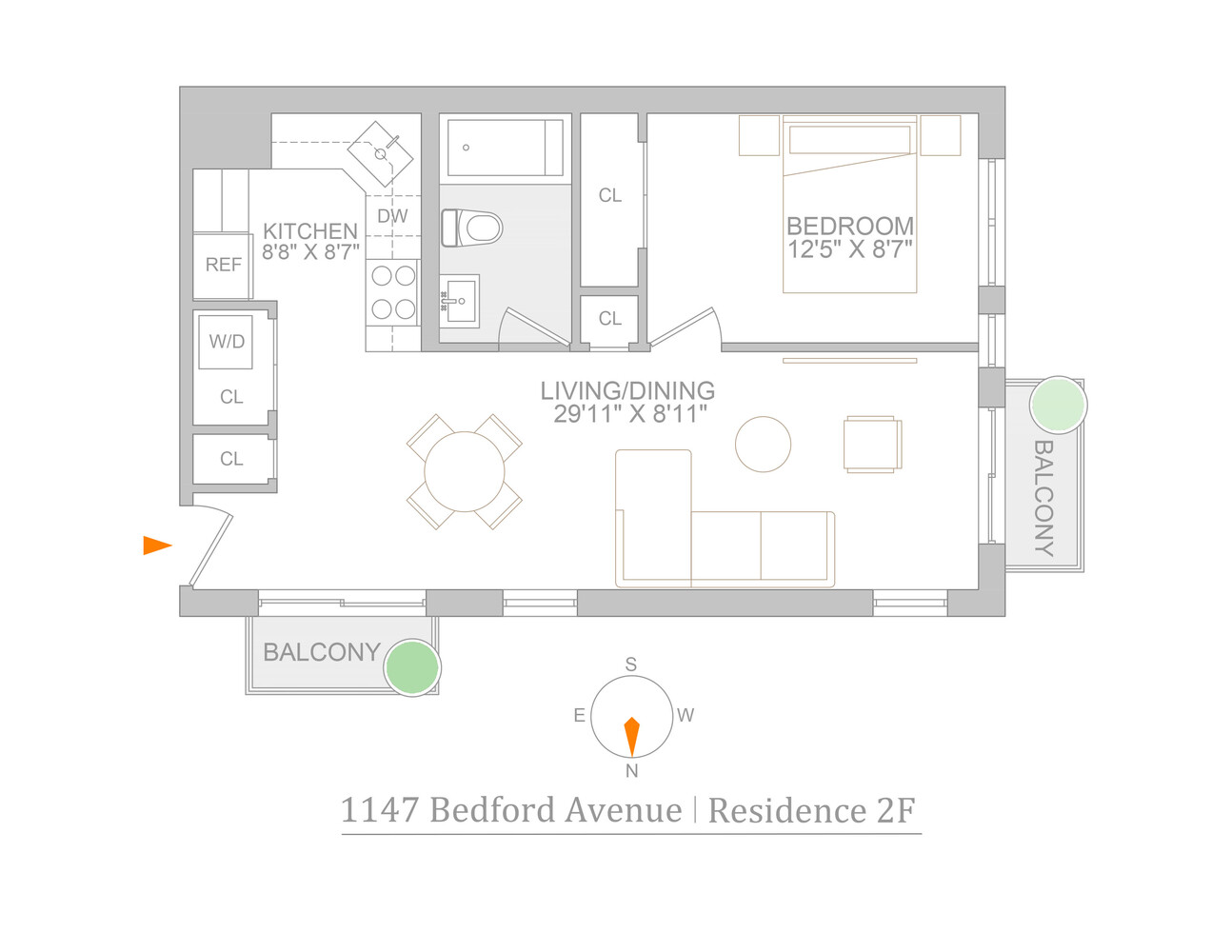 1147 Bedford Avenue 2F Bedford Stuyvesant Brooklyn NY 11216