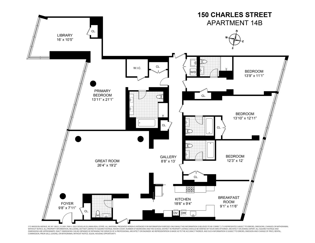 150 Charles Street W. Greenwich Village New York NY 10014