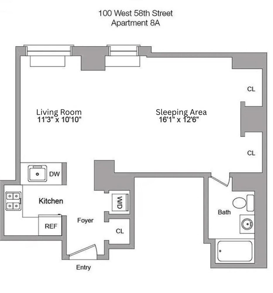 100 West 58th Street 8A Midtown West New York NY 10019