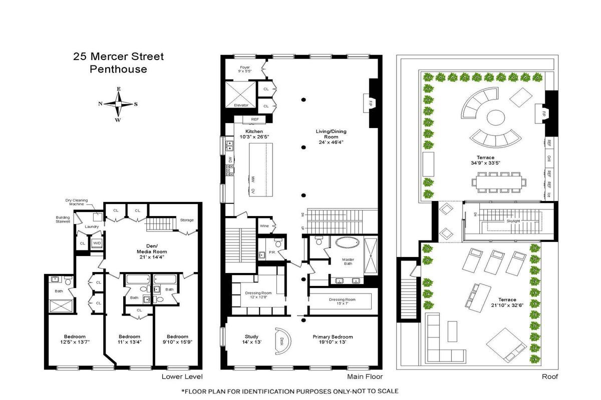 25 Mercer Street PENTHOUSE Soho New York NY 10013