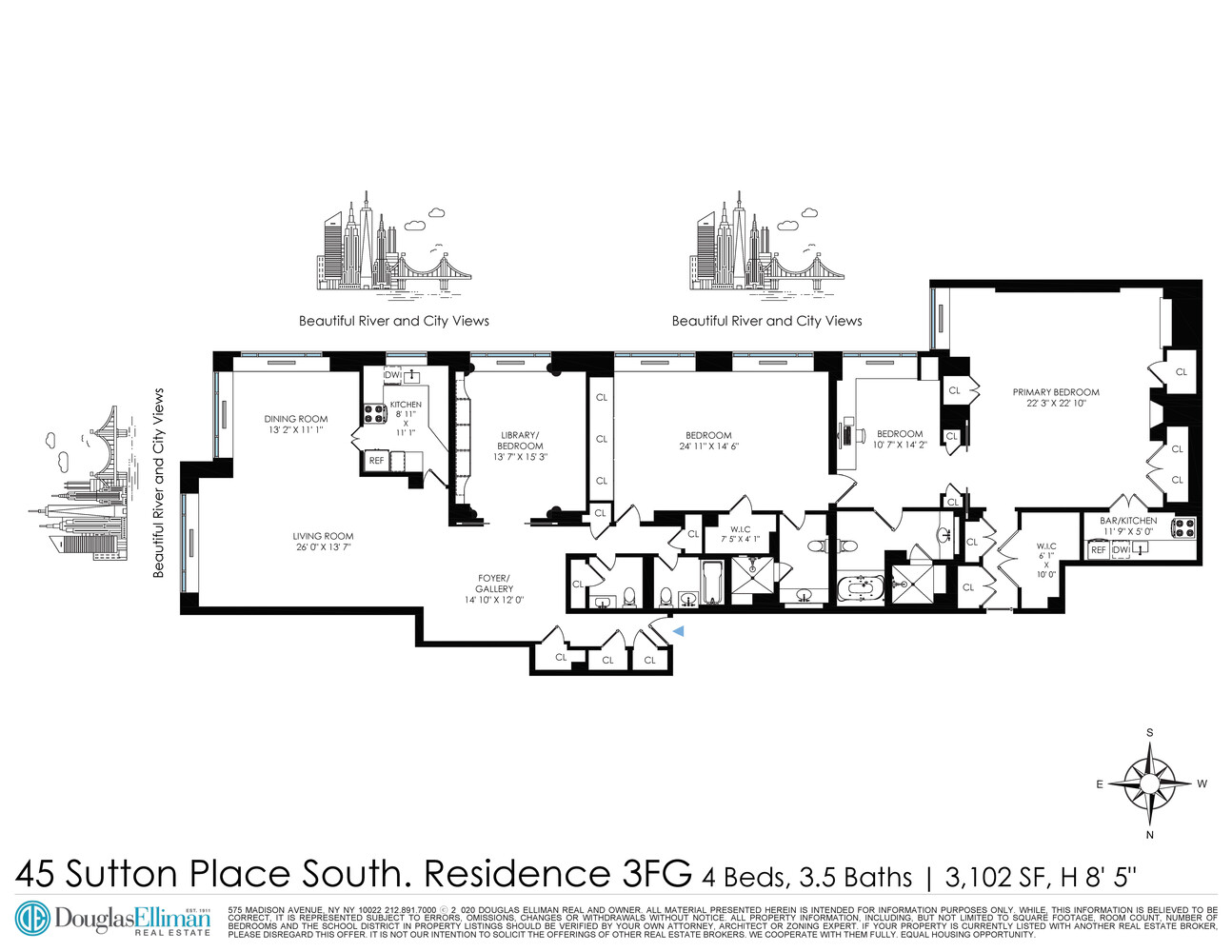 45 Sutton Place South 3FG Sutton Place New York NY 10022