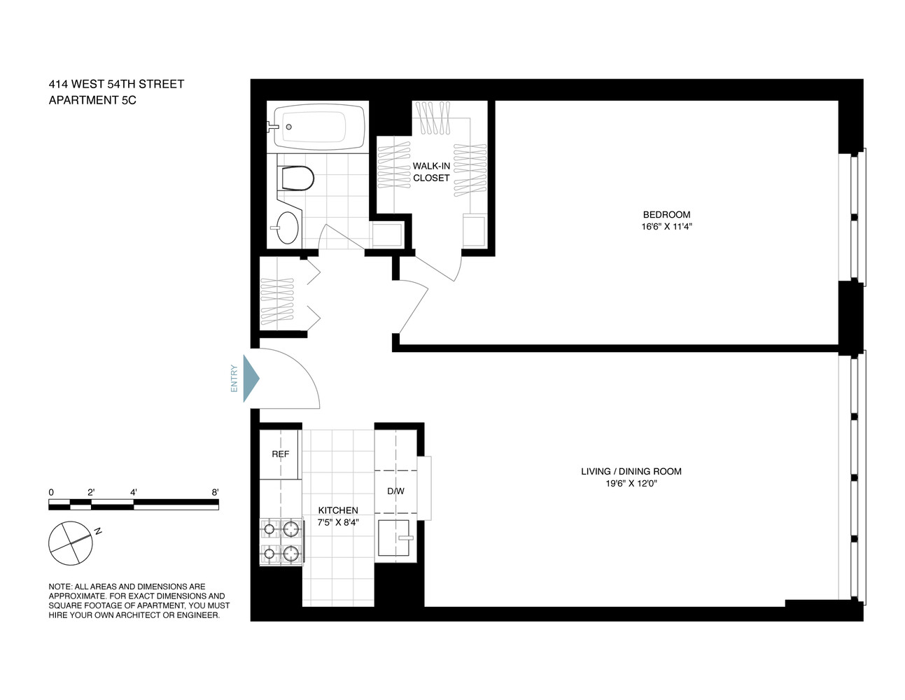 414 West 54th Street 5C Clinton New York NY 10019