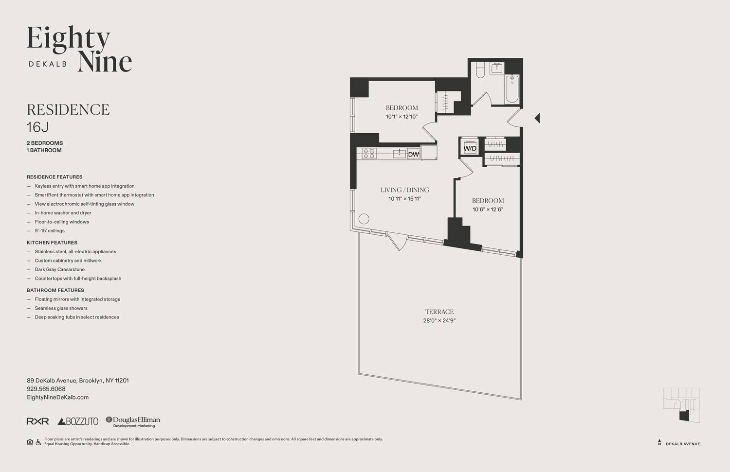 89 De Kalb Avenue 16J Fort Greene Brooklyn NY 11201