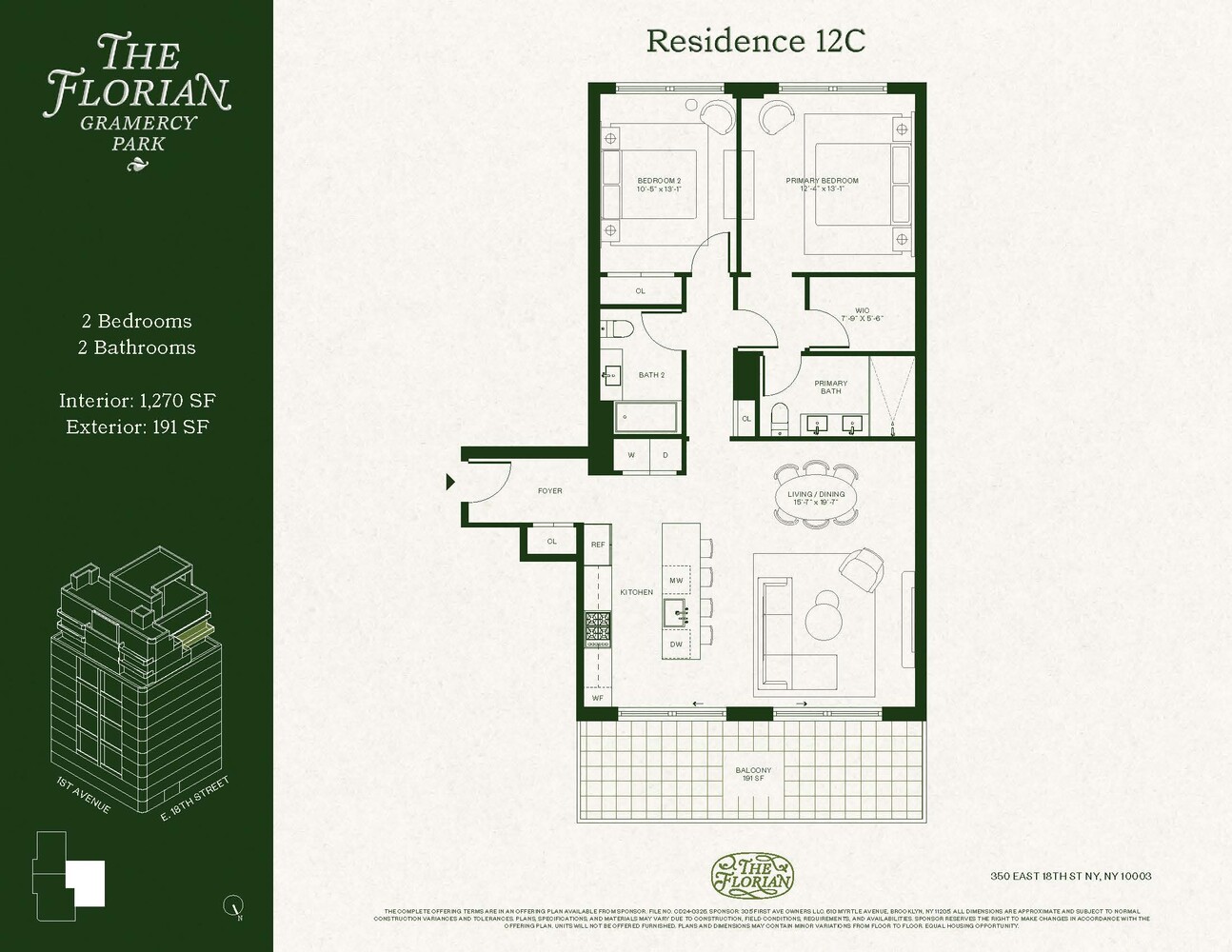 350 East 18th Street 12C Gramercy Park New York NY 10003