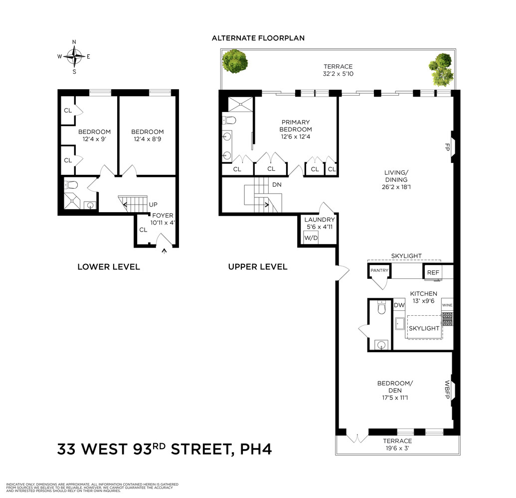 33 West 93rd Street PH4P Upper West Side New York NY 10025